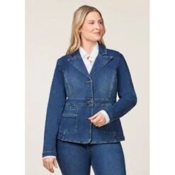 EQL Women's In Motion Denim Blazer - Midnight Wash -Equestrian Supplies 711293 800 800