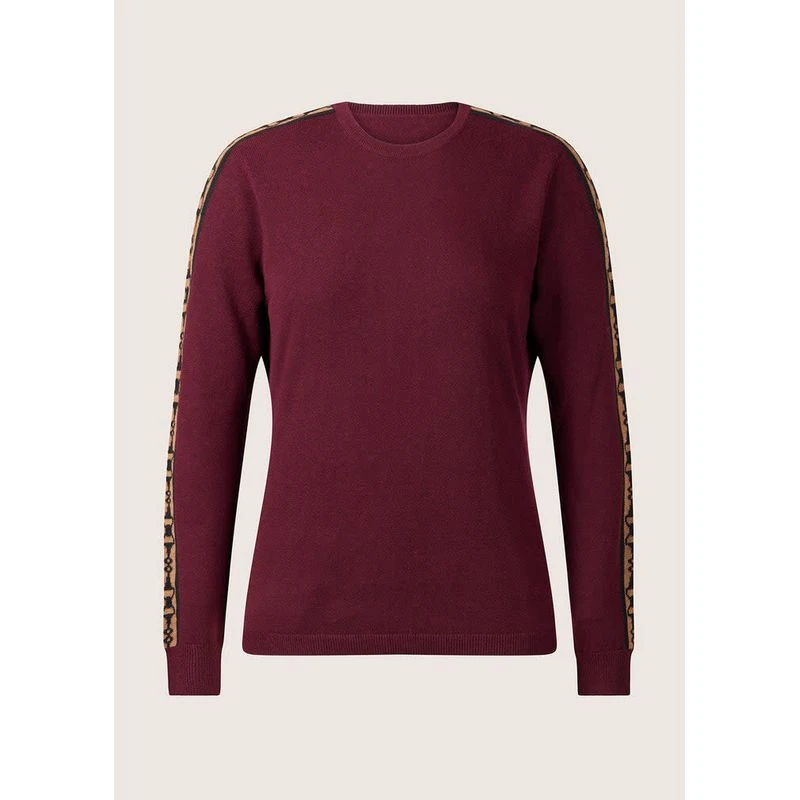 EQL Women's Snaffle Stripe Sweater - Sangria/Black 3 EQL Women's Snaffle Stripe Sweater - Sangria/Black