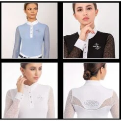 Fair Play Women's Cecile Long Sleeve Competition Shirt - Blue -Equestrian Supplies 712944 800 800